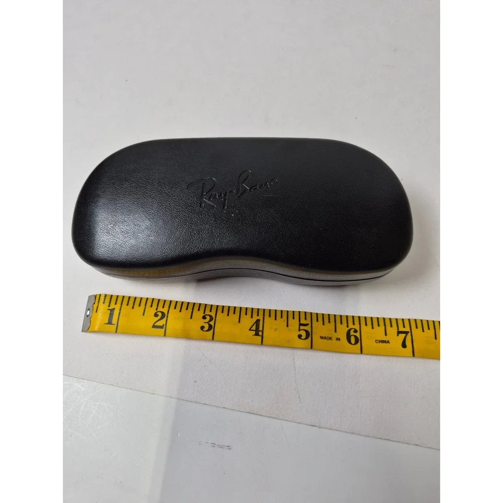 Ray Ban Black Hard Clamshell Sunglasses Case with New Cleaning Cloth
